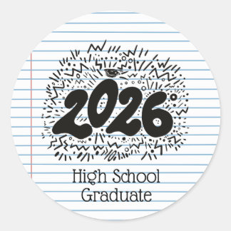 High School Graduate Loose Leaf Paper Sticker