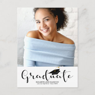 High School Graduation Announcement Photo Postcard