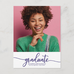 High School Graduation Announcement Photo Postcard