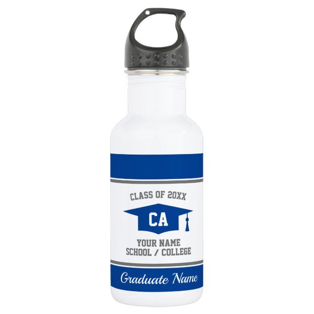 High School Graduation Class of 2025 custom name 532 Ml Water Bottle (Front)