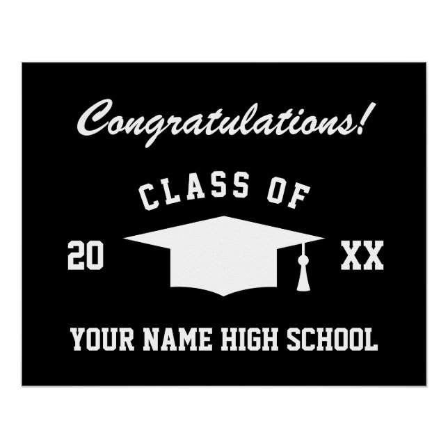High School Graduation Class of 2025 custom Poster (Front)