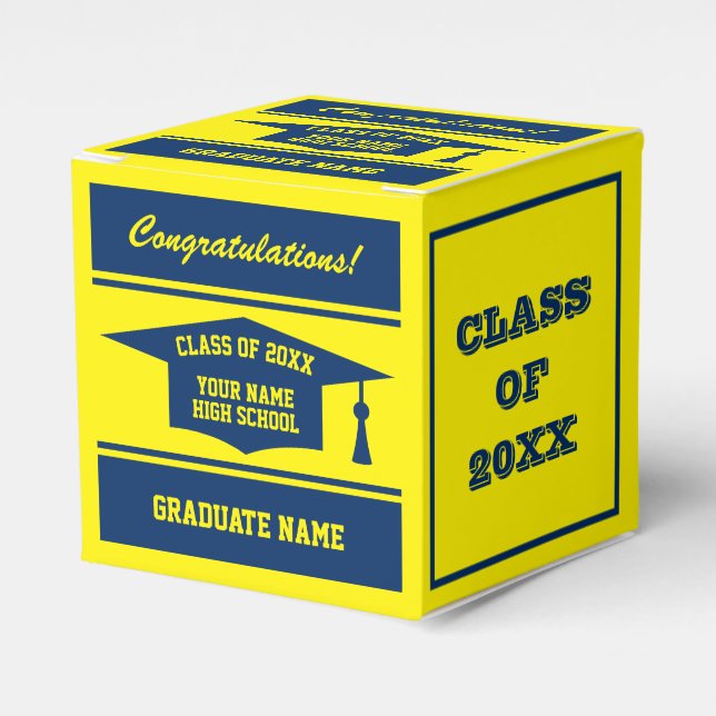 High School graduation class of 2025 senior party Favor Box (Front Side)