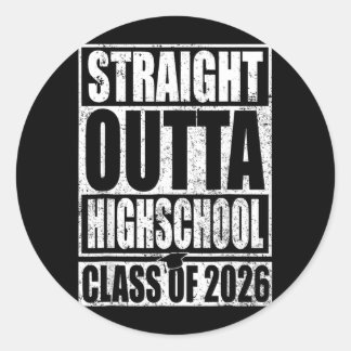 High School Graduation Class Of Classic Round Sticker