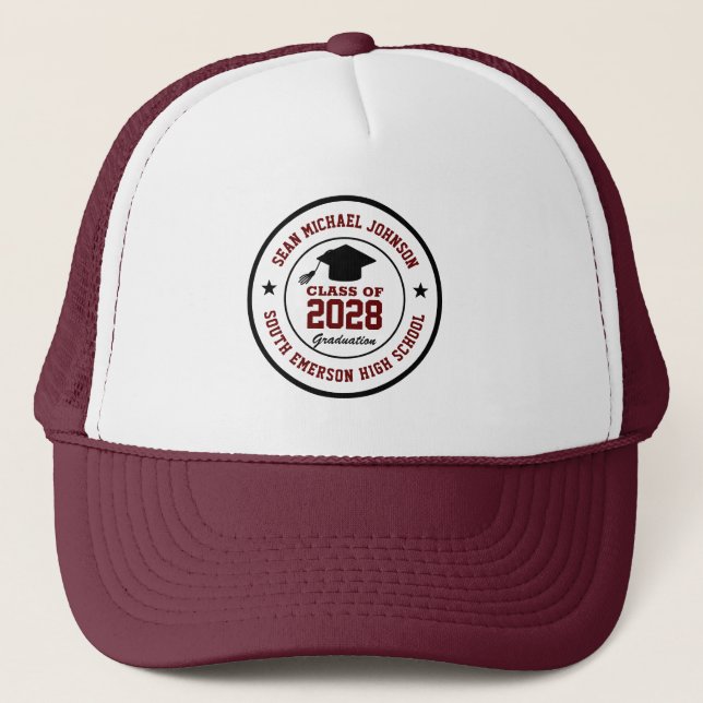 High School Graduation Class Of College Grad Trucker Hat (Front)