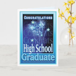 High School Graduation Congratulations Fireworks Card