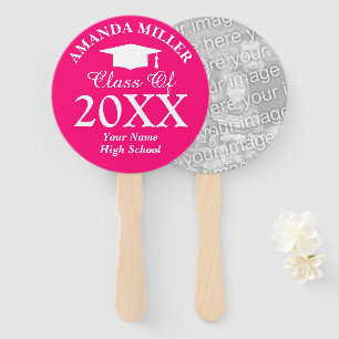 High school graduation custom photo hand fans