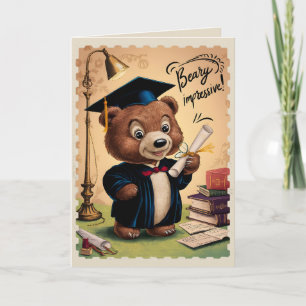 High School Graduation Cute Bear personalized Card