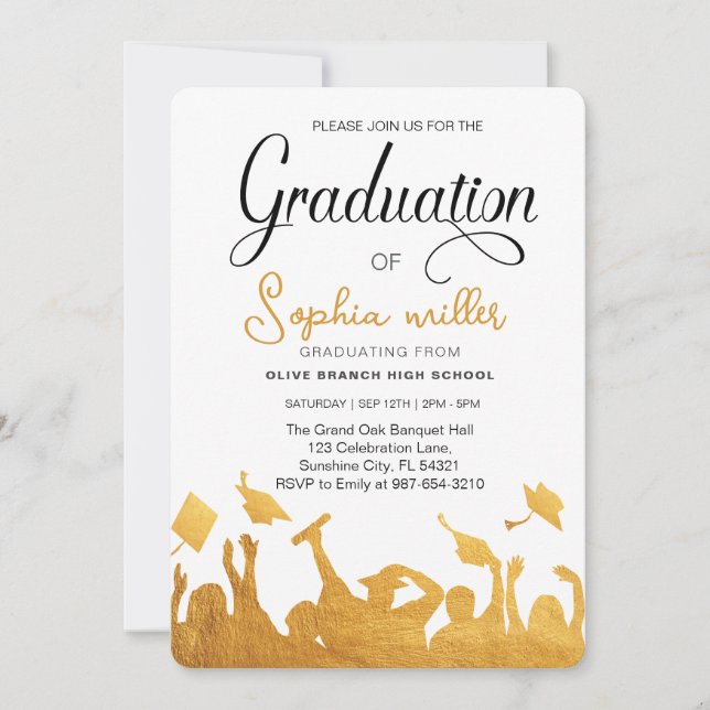 high School Graduation, Graduation Party Invitation (Front)
