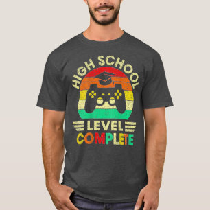 High School Graduation Level Complete Video Games T-Shirt