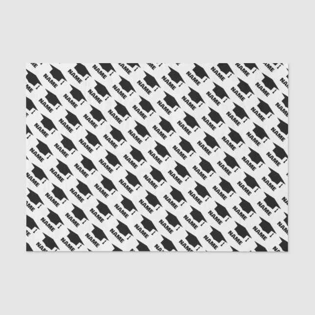 High School Graduation party custom tassel cap Tissue Paper (Front)