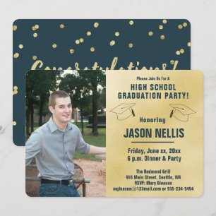 High School Graduation Party - Photo Invitation