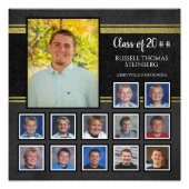 High School Graduation Photo Collage K-12 Gold (Front)