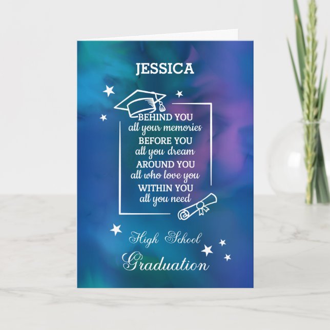 High School Graduation Quote Card (Front)
