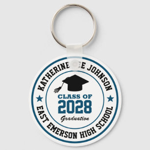High School Graduation Senior Year Custom Colour Keychain