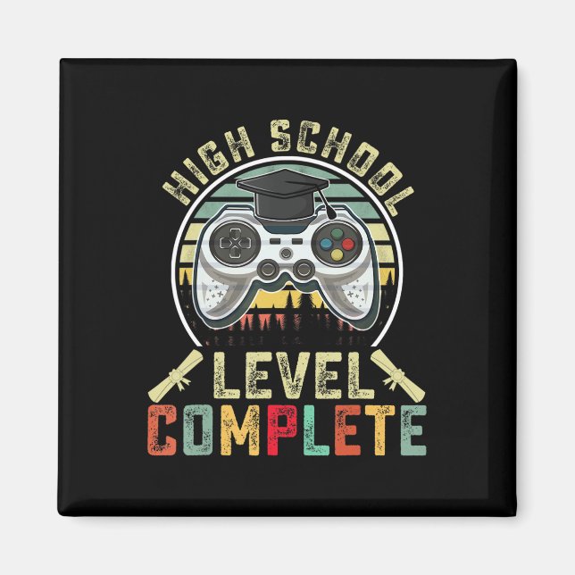 High School Level Complete Gamer School Graduation Magnet (Front)