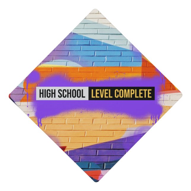 HIGH SCHOOL LEVEL COMPLETE GRADUATION CAP TOPPER (Front)