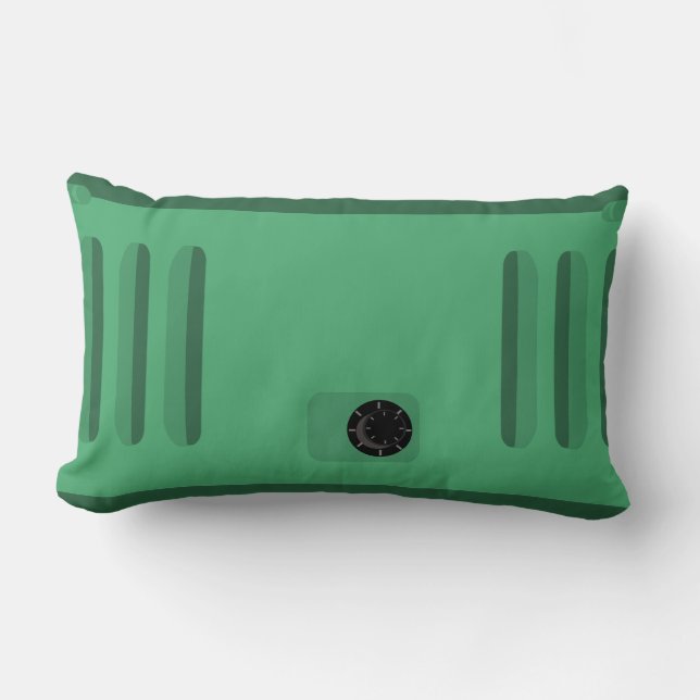 High School Locker Fun Green Happy Design  Lumbar Pillow (Front)