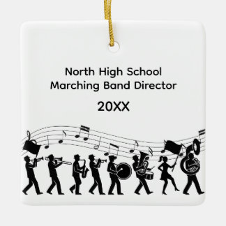 High School Marching Band Director Ceramic Ornament