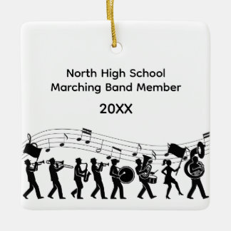 High School Marching Band Member Ceramic Ornament
