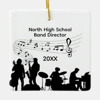 High School Music Band Director Ceramic Ornament