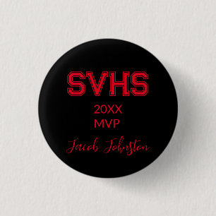 High School MVP Button Pin