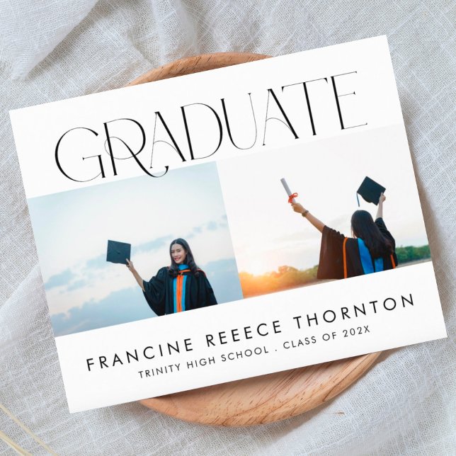 High School Photo Cheap Graduation Annnouncement (Creator Uploaded)