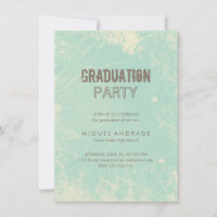 High School Photo Graduation Party Green Grunge