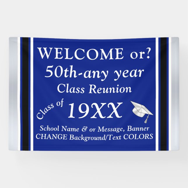 High School Reunion Banners, Fully CUSTOMIZABLE, Banner (Horizontal)