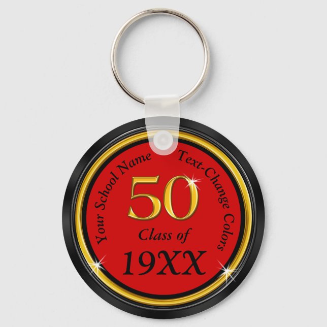 High School Reunion Ideas 50 Years,, Text, Colours Keychain (Front)