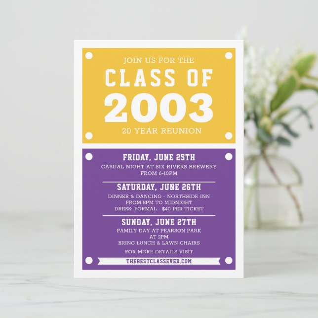 High School Reunion Invitation | Reunion  (Standing Front)