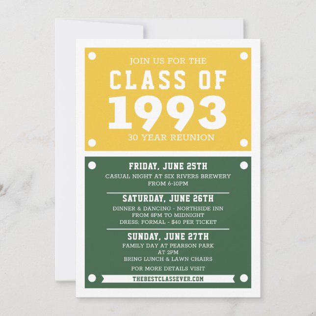 High School Reunion Invitation | Reunion  (Front)