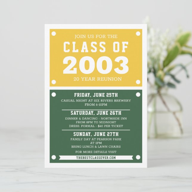 High School Reunion Invitation | Reunion  (Standing Front)