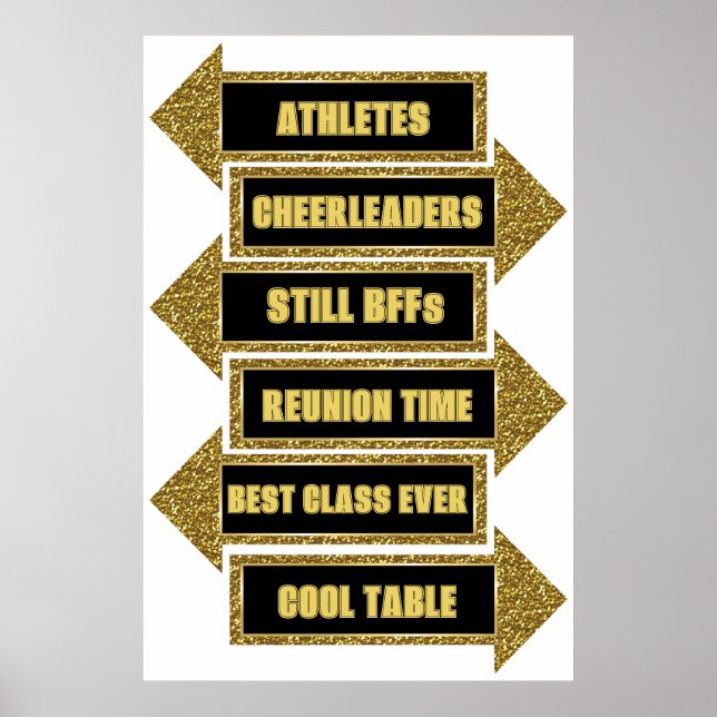 High School Reunion Photobooth Arrow Props Kit Pos Poster (Front)