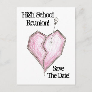 High School Reunion Postcard Invitations