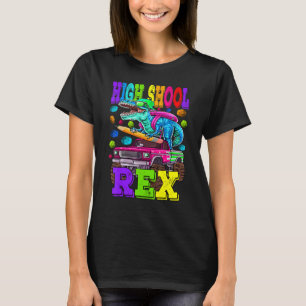 High School Saurus Rex Dinosaur High School Back T T-Shirt