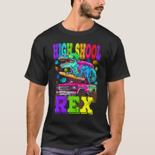 High School Saurus Rex Dinosaur High School Back T T-Shirt