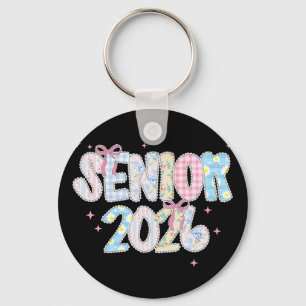 High School Senior Graduation Coquette Lace Cl Of Keychain