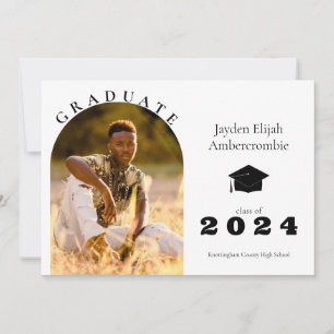 High School Senior Modern Arch Frame Graduation Announcement