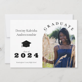 High School Senior Simple Arch Graduation Announcement