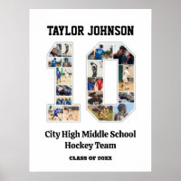 High School Sports Player Number 10 Photo Collage