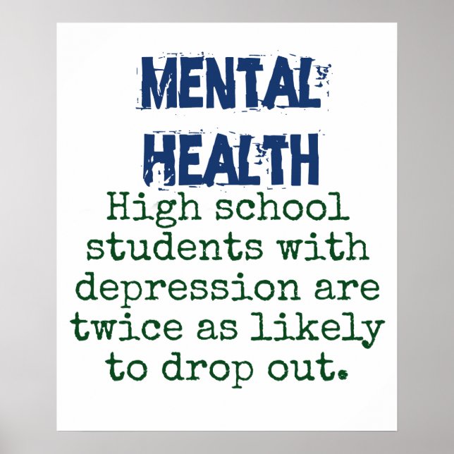 High School Students With Depression - Mental Heal Poster (Front)