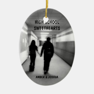 High School Sweethearts Ceramic Ornament