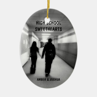 High School Sweethearts Ceramic Ornament