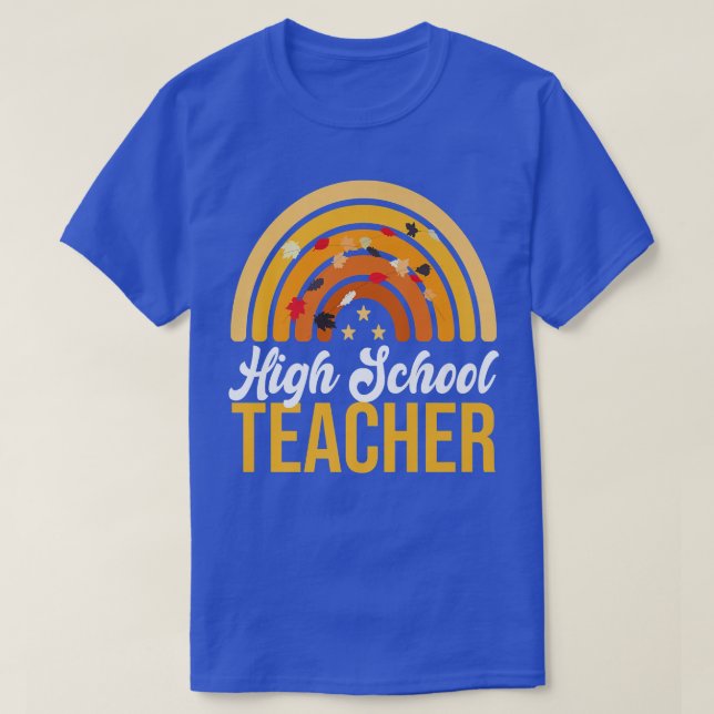 High School Teacher Fall Autumn Funny Educator Tha T-Shirt (Design Front)