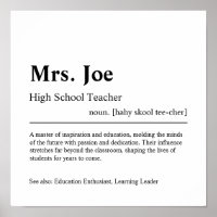 High School Teacher Personalized Gift