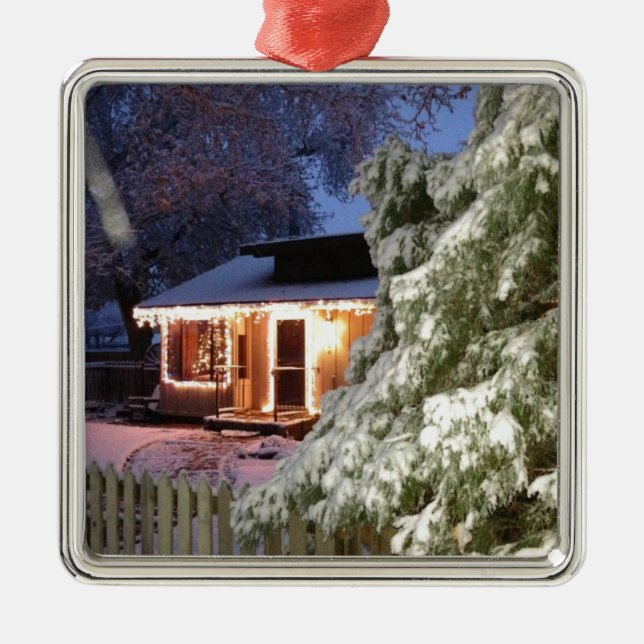 High Sierra Holiday Metal Ornament (Front)