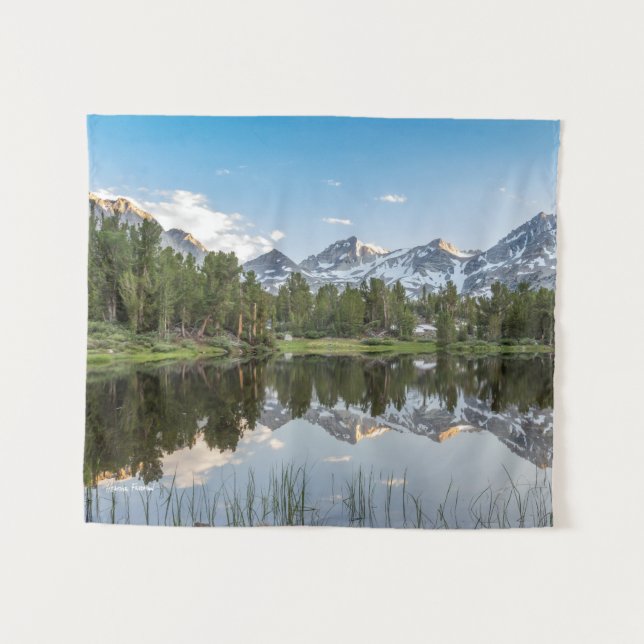 High Sierra Lakes Mountain Reflection Tapestry (Front (Horizontal))