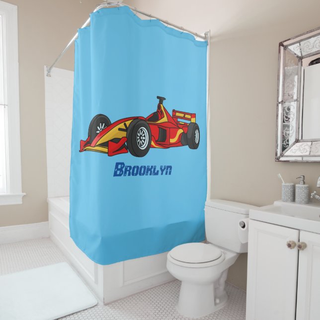 High speed racing cars cartoon illustration (In Situ)