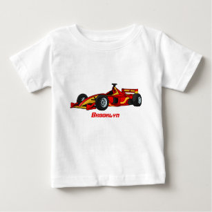 High speed racing cars cartoon illustration baby T-Shirt