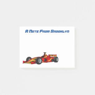 High speed racing cars cartoon illustration post-it notes